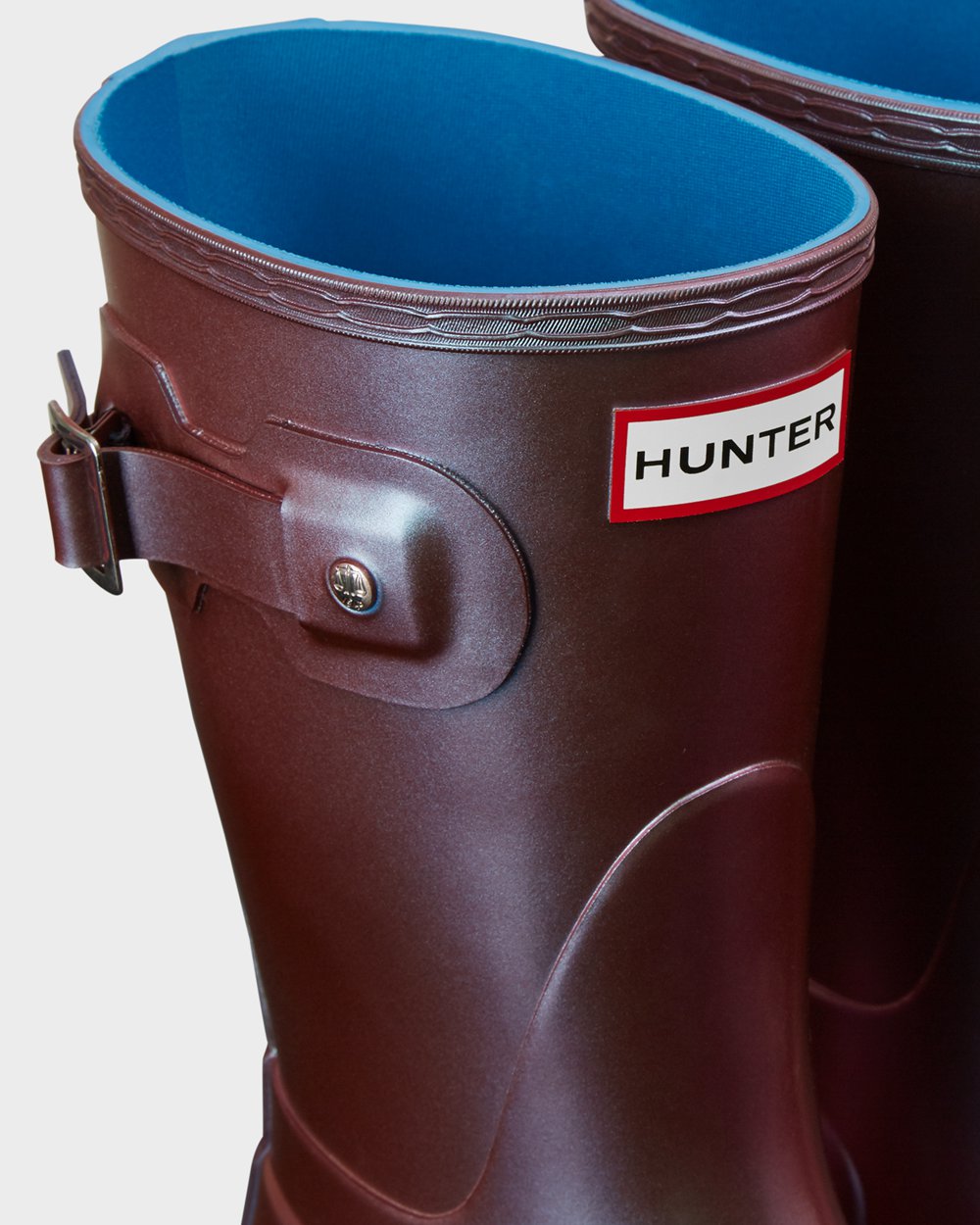 Womens Hunter Original Nebula - Short Rain Boots Blue - 8614-LYHEK